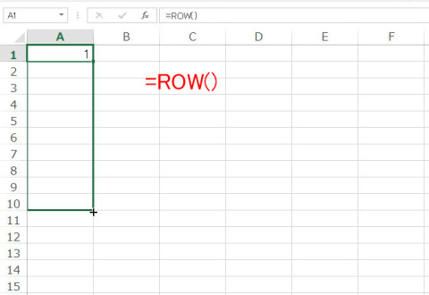 Excel連番 ROW関数