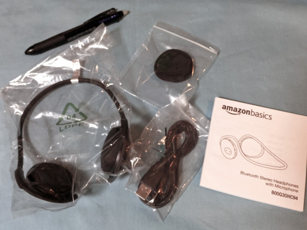 Amazonベーシック Bluetoothステレオヘッドホン マイク付